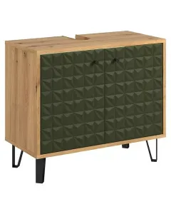 A riva flower sorozat tölgyszínű felülete esztétikus mosdószekrény választásai közé tartoziksötétzöld, 3d mart ajtók egyedi, 