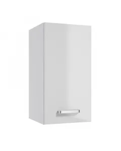 A first konyhabútor család része mérete: 58 x 30 x 31 cm fehér, laminált melamin korpusz fehér, magasfényű front fényes, króm sz