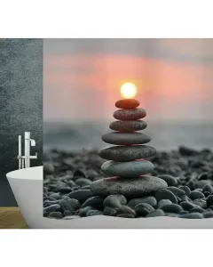 Diaqua zen zuhanyfüggöny 100 % poliészterből vízlepergető 240 x 180 cm méret varrt oldalszegélyek és megerősített felső rész 30