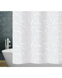 Diaqua dorian zuhanyfüggöny 100 % poliészterből vízlepergető, tartós és könnyen tisztítható kivitel 240 x 180 cm méret varrt old