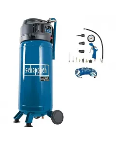 Erőteljes, olajmentes kompresszor hobbi célú felhasználásra 1500 w teljesítmény és 10 bar maximális nyomás 50 literes tartály há