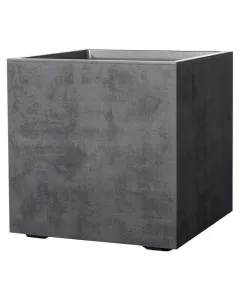 Deroma millennium virágláda antracit színben 49x49x49 cm-es méret nagyobb növényekhez 100% újrahasznosított, duplafalú műanyagból