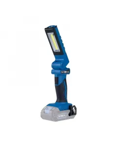 20 v-os scheppach akkus led munkalámpa 300 lumen fényerővel 2 az 1-ben funkció: szabványos lámpa és első lámpa, akár 16 óra üzem