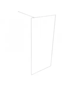 Névleges méret: 80 x 190 cm 6 mm-es, biztonsági üveg fehér, fémprofil fehér tartókonzol