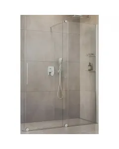 Camargue zuhanyfal milano helytakarékos walk-in megoldással 8 mm átlátszó biztonsági üveg  két részből álló, tolóajtós rendsz