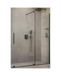 Camargue milano zuhanyfal, helytakarékos walk-in tolóajtós kivitel 2 részből álló szerkezet 8 mm vastag edzett, átlátszó biztonsá