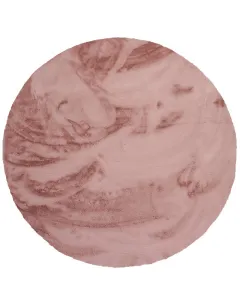 Rózsaszín rabbit nop szőnyeg, 100 cm átmérő poliészter anyag, puha és bolyhos felület teljes súly: 1550 g/m2 szálmagasság: 22 mm