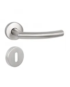 Bussare project vela ajt&oacute;kilincs kiv&aacute;l&oacute; minős&eacute;gű rozsdamentes ac&eacute;lb&oacute;l norm&aacute;l kulcsos kivitel rozett&aacute;s kialak&iacute;t&aacute;s eleg&aacute;ns inox s