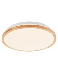Bario mennyezeti lámpa 1 x 18 w-os beépített led-fényforrással fényáram: 2000 lm ip20-as védettség természetes fa dizájn