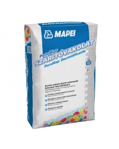 A mapei poromap szárítóvakolat sóálló és szárító hatású alkalmas nedvesség és sókivirágzás elleni védelemre kő, tégla, t