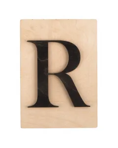 Rayher dekor betű scrabble stílussal 10,5 cm x 14,8 cm méret, 4 mm vastag alap 3 mm vastag betű egyedi fali vagy ajtódekorációkhoz fe