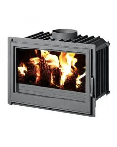 Kandallóbetét 11,9kw névleges teljesítménnyel füstcsőkivezetés: felső füstcsőátmérő: 180 mm elhelyezés: beépíthető befűth