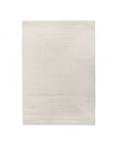 Alaska szőnyeg beltéri használatra méret: 120 x 170 cm, fehér szín geometrikus mintázat, modern stílus polipropilén anyag, 1650 g/m