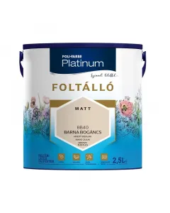 A poli-farbe platinum márka beltéri falfesték barna bogáncs árnyalatban kiváló választás falakhozdörzsállósága egyszerű tiszt�