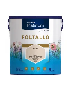 A poli-farbe beltéri falfesték matt barna bogáncs árnyalatban kiváló fedőképességet nyújtellenálló a dörzsöléssel és lemosá