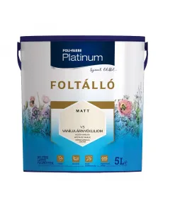 A poli-farbe platinum beltéri falfesték kiváló fedőképességet biztosít lakótérbendörzsálló rétegének köszönhetően könnyen