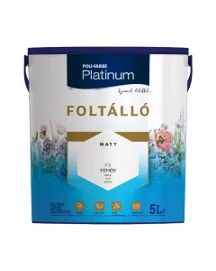 Nagy fedőképességet kínáló poli-farbe márkájú beltéri falfesték matt, fehér kivitelbendörzs- és foltálló, ezért ellenáll a