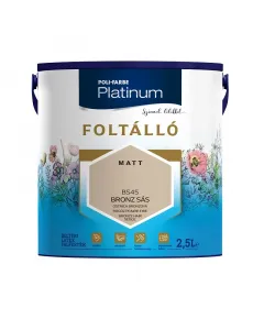 Bronz sás árnyalatban a poli-farbe platinum beltéri falfesték harmonikus megjelenést kínálmegbízható dörzsállósága miatt gyakra