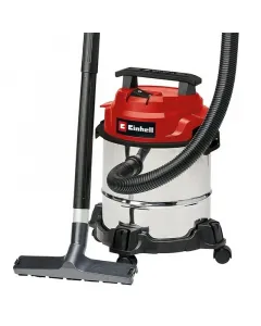 Az einhell tc-vc 1812/1 s száraz-nedves porszívó ideális otthoni és műhelyhasználatra 1250 w teljesítményű motor és 12 l rozsdame