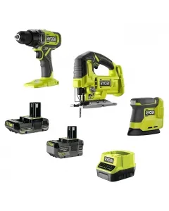 Ryobi akkus gépszett one+ r18ck3g‑242 18 v-os one+ rendszer – több mint 200 ryobi eszközhöz használható ugyanaz az akku a szett ta