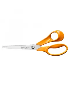 Fiskars 21 cm-es univerzális olló háztartási, irodai és hobbi felhasználásra rozsdamentes acél pengék tartós és precíz vágásé