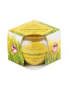 Emocio szúnyogriasztó gyertya citronella illattal Üveg kivitel, 70 x 62 mm kb. 21 órás égési idő hangulatos és praktikus kültér