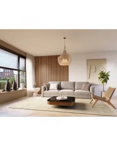 Falpanel bronz tölgy színben, 1,56 m² mdf falburkoló panel filc hátlappal függőlegesen és vízszintesen is felszerelhető könnyen 