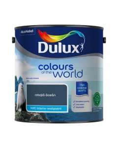 Dulux a nagyvilÁg szÍnei beltéri falfesték 2,5 liter robajló óceán matt, kék árnyalat kiváló fedőképesség, nagy kiadósság gy