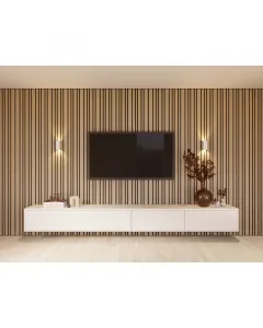 Falpanel natúr tölgy színben, akusztikus kivitelben 2 db panel, összesen 1,56 m² dekoratív, hangelnyelő filc hátoldallal vízszintes