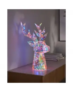 Tween light dekor lámpa elegáns rénszarvas-sziluettel 50 cm magas dekorációs lámpa hangulatos rgb-led-színváltás kényelmes működ