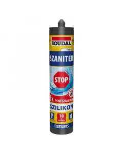 A soudal szaniter szilikon magas páratartalmú helyeken fürdőszobai csatlakozásokhoz használható a penészálló összetételnek kösz