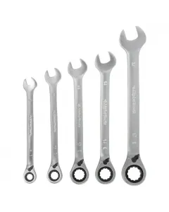 Alpha tools 5 részes racsnis csillag-villáskulcs készlet műhely- és szerelési munkákhoz finoman működő racsnis mechanizmus gyors c