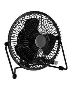Asztali usb-s ventilátor időtálló, fekete kivitelben 2 sebességfokozat 90°-os dőlésszög a célzott hűtés érdekében kiváló min