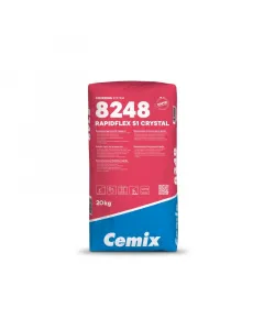 Cemix csemperagasztó rapidflex s1 crystal extra nagy méretű burkoló anyagokhoz Önszáradó, gyrskötő szálerősített 20 kg-os kiszer