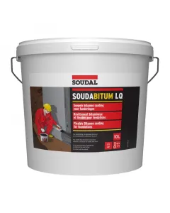 Soudal soudabitum lq bitumenes vízszigetelés, rugalmas víz- és párazáráshoz egykomponensű, latexszel javított bitumenemulzió oldó