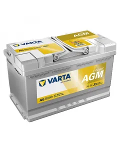 Varta akkumulátor dynamic agm  12 v-os autóakkumulátor, kapacitás: 80 ah, indítóáram: 800 a polarizáció: jobb + (a pozitív saru 