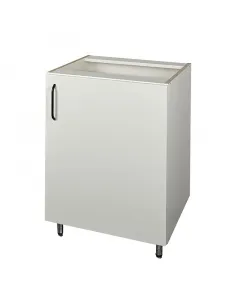 Linda konyhabútor alsószekrény 1 ajtós mérete: 82x60x58 cm fehér színű e1 minőségű laminált faforgácslap, abs élzárással  v