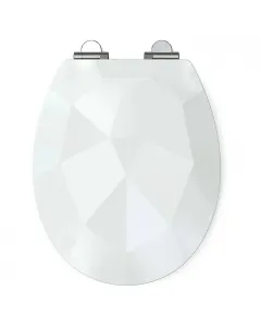 Poseidon wc-ülőke brillant fehér, o-formájú kivitel fedél és ülőke egy síkban záródik fa alapanyag stabil szerkezettel  fém zs