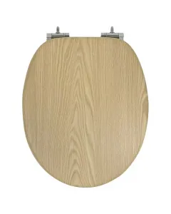 Poseidon wc-ülőke natúr tölgy színben és mdf kivitelben természetes fa hatású dizájn modern fürdőszobákhoz lecsapódásgátló 