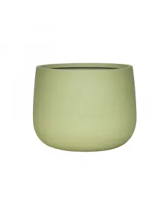 Kültéri virágcserép a pure termékcsaládból 55 cm átmérőjű, kerek kialakítás modern matcha zöld szín kézzel készített, tart