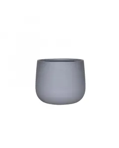 Kültéri virágcserép a pure termékcsaládból 34 cm átmérőjű, kerek kialakítás modern szürke szín kézzel készített, tartós k
