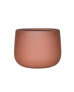 Kültéri virágcserép a pure termékcsaládból 55 cm átmérőjű, kerek kialakítás meleg rozsda szín kézzel készített, tartós kiv