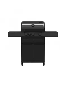 Kingstone gázgrill cliff 3500 beast (black edition) három ss304 égő, egyenként 3,5 kw teljesítménnyel 610×450 mm sütőrács 3,0 kw 
