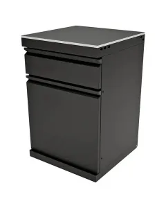 Kingstone kültéri konyhamodul alapszekrény a cube kültéri konyha részeként, fekete színben méret: 58 x 58 x 90 cm kompakt alapko