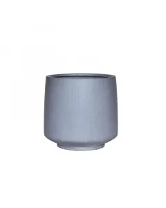Kültéri virágcserép a barret termékcsaládból 39 cm átmérőjű, kerek kialakítás modern szürke szín tartós, időjárásálló k