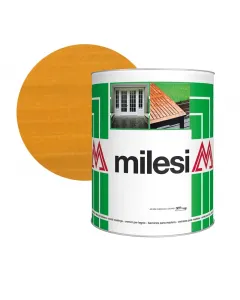 Milesi vékonylazúr tölgy színben és 5 literes kiszerelésben vizes bázisú uv- és időjárás álló színtartó, selyemmatt felüle