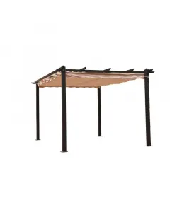 A sunfun jakarta ii alumínium pergola 3 m x 4 m méretben terasz árnyékolására alkalmas 90 x 90 mm alumínium lábak stabil alátámas
