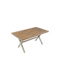 Peru kerti étkezőasztal 180×90 cm-es polywood asztallap időjárásálló alumínium váz 74 cm-es ergonomikus magasság 6 személy szám