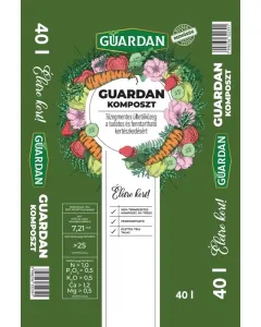 Guardan komposzt – 100% természetes ültetőközeg (40 liter) tőzegmentes, környezetbarát összetétel semleges ph-érték: 7,2 magas 