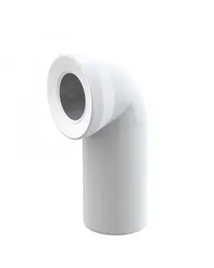 Alca a90 padlóra szerelhető wc-hez kialakított csatlakozó 90°-os könyök kialakítás dn 110 méret 230 mm hosszúság pp anyag, fehé
